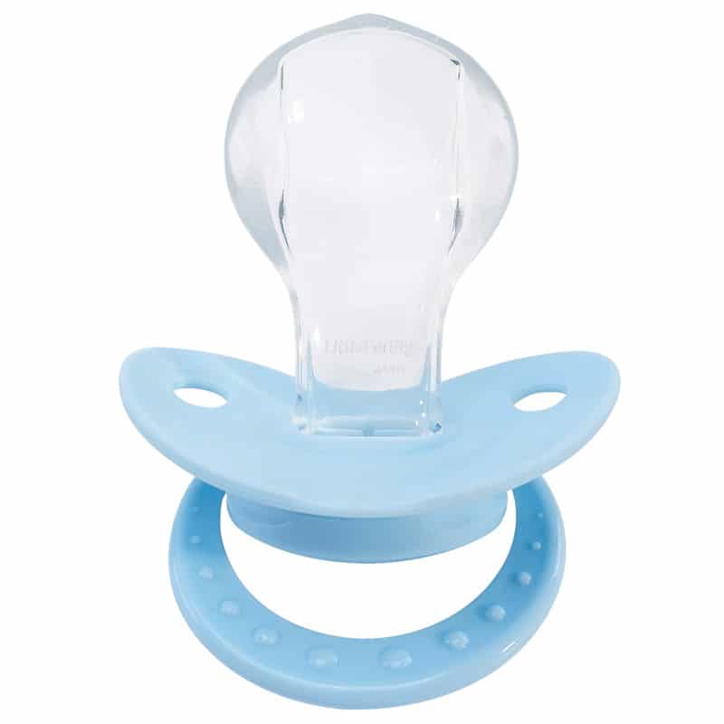 SmallShield Adult Sized Pacifier 3 Pack-Ivory,Blue,Pink