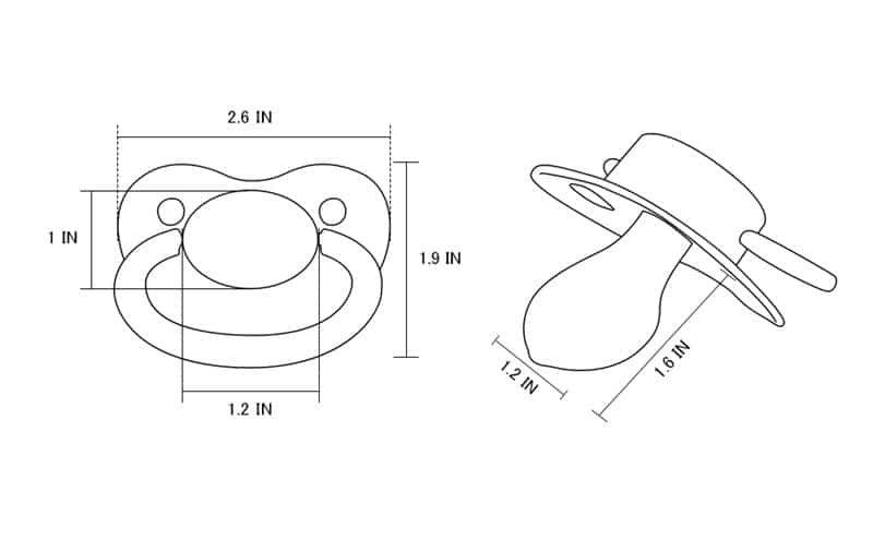 Generation 1 Adult Sized White Pacifier