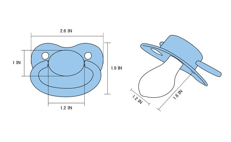 Generation 1 Adult Sized LightBlue Pacifier