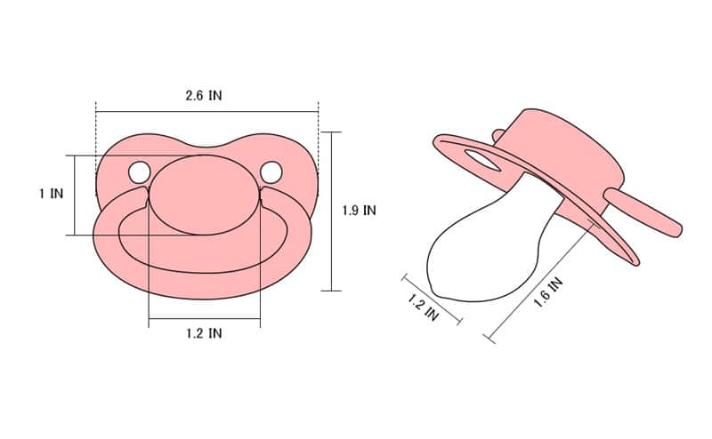 LB-P31-Pink-Size-20210508 Generation 1 Adult Sized Pink Pacifier