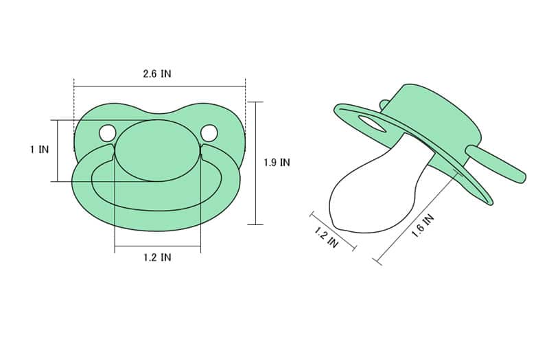 LB-P31-MintGreen-Size-20210508 Generation 1 Adult Sized MintGreen Pacifier