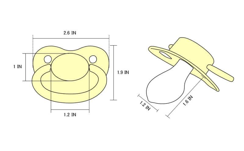 Generation 1 Adult Sized Yellow Pacifier