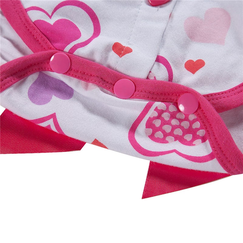 Princess Hearts Front Snap Onesie Bodysuit