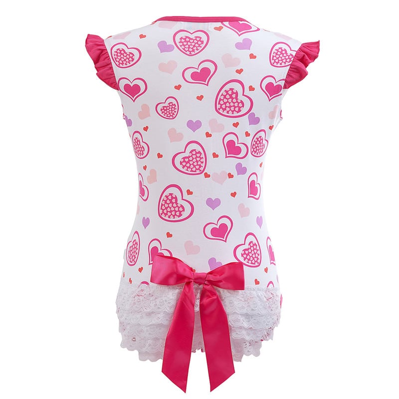 Princess Hearts Front Snap Onesie Bodysuit