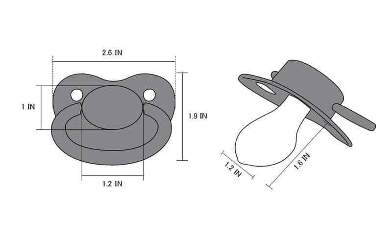 Generation 1 Adult Sized Black Pacifier