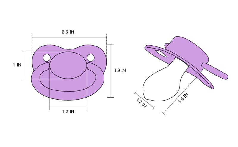 Generation 1 Adult Sized LightPurple Pacifier