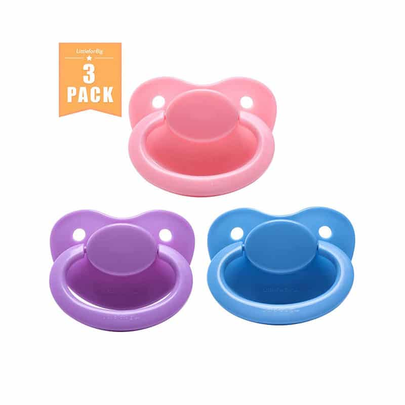 LB-P31-S301-2019 Generation 1 Adult Sized Pacifier 3 Pack-Pink, Purple, Blue