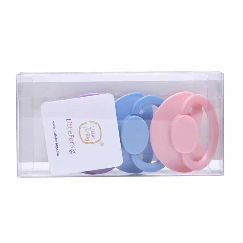 LB-P31-S301 (5) Generation 1 Adult Sized Pacifier 3 Pack-Pink, Purple, Blue