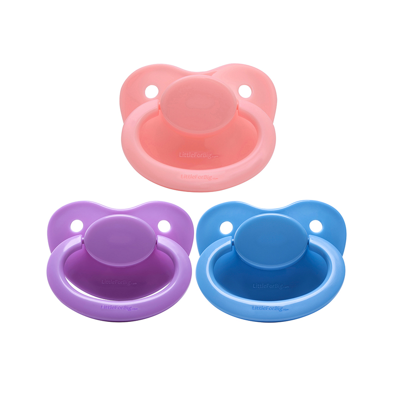LB-P31-S301 Generation 1 Adult Sized Pacifier 3 Pack-Pink, Purple, Blue