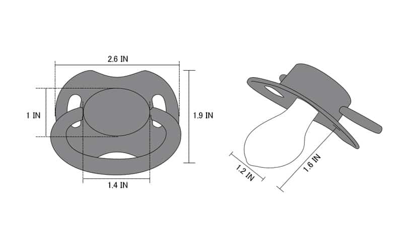 LB-P88-Black-SC970IN GEN-II Adult Sized Black Pacifier