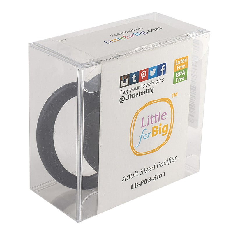 LB-P88-Black14 GEN-II Adult Sized Black Pacifier