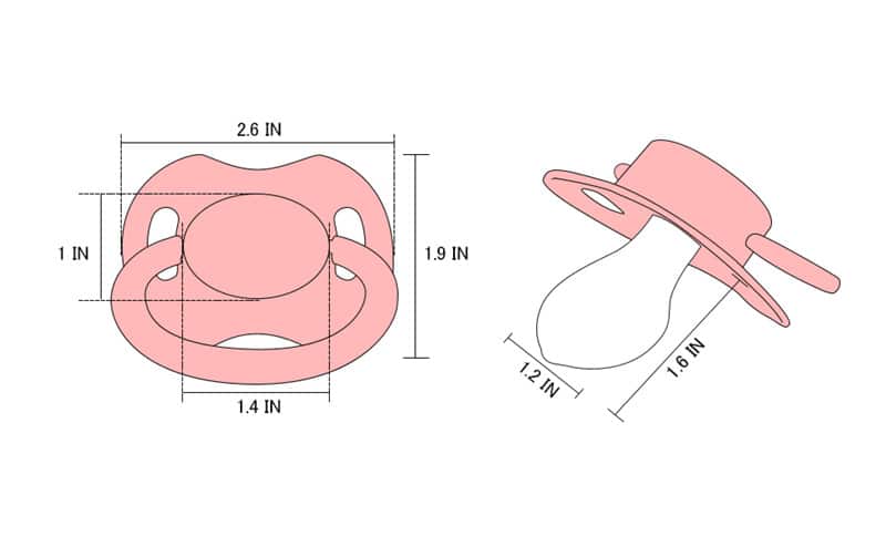 GEN-II Adult Sized Pink Pacifier