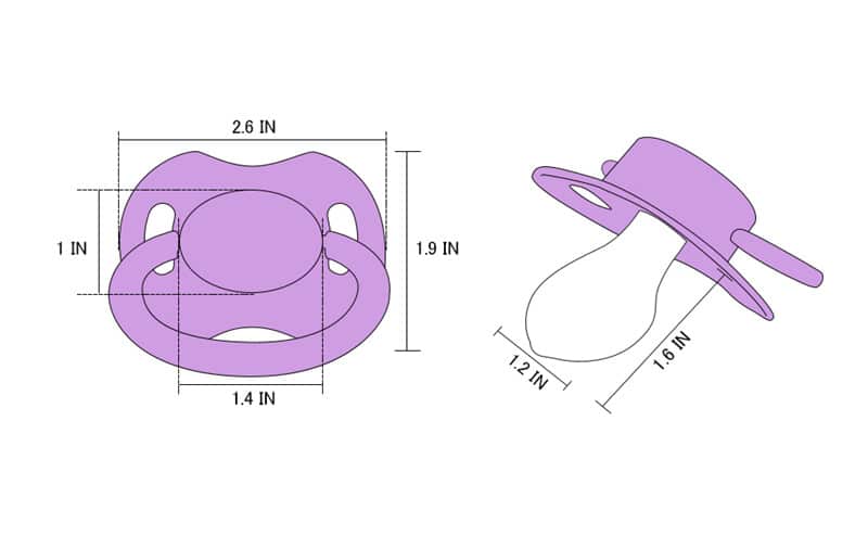 LB-P88-Purple-size-20210508 GEN-II Adult Sized Purple Pacifier