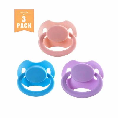 GEN-II Adult Sized Pacifier 3 Pack- Pink Blue Lavender