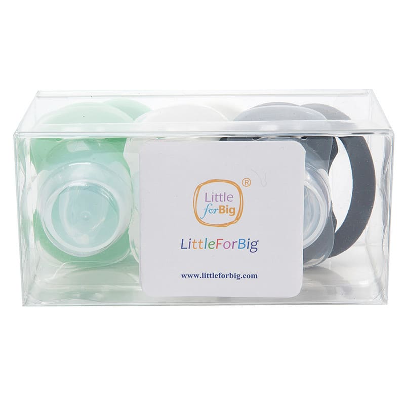 GEN-II Adult Sized Pacifier 3 Pack- Green Black White