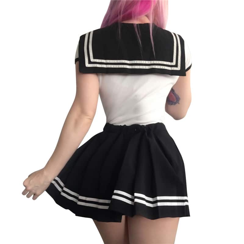 Cosplay Magical Girls Black Onesie Skirt Set