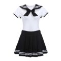 Cosplay Magical Girls Black Onesie Skirt Set