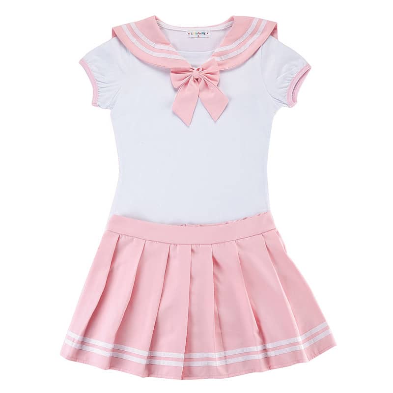 Cosplay Magical Girls Pink Onesie Skirt Set