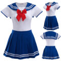 Cosplay Magical Onesie SailorBlue Skirt Set