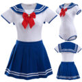 Cosplay Magical Onesie SailorBlue Skirt Set