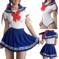 Cosplay Magical Onesie SailorBlue Skirt Set