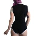 Color Block Black Onesie Bodysuit