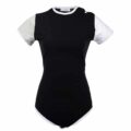 Color Block Black Onesie Bodysuit