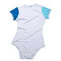 Color Block White Onesie Bodysuit