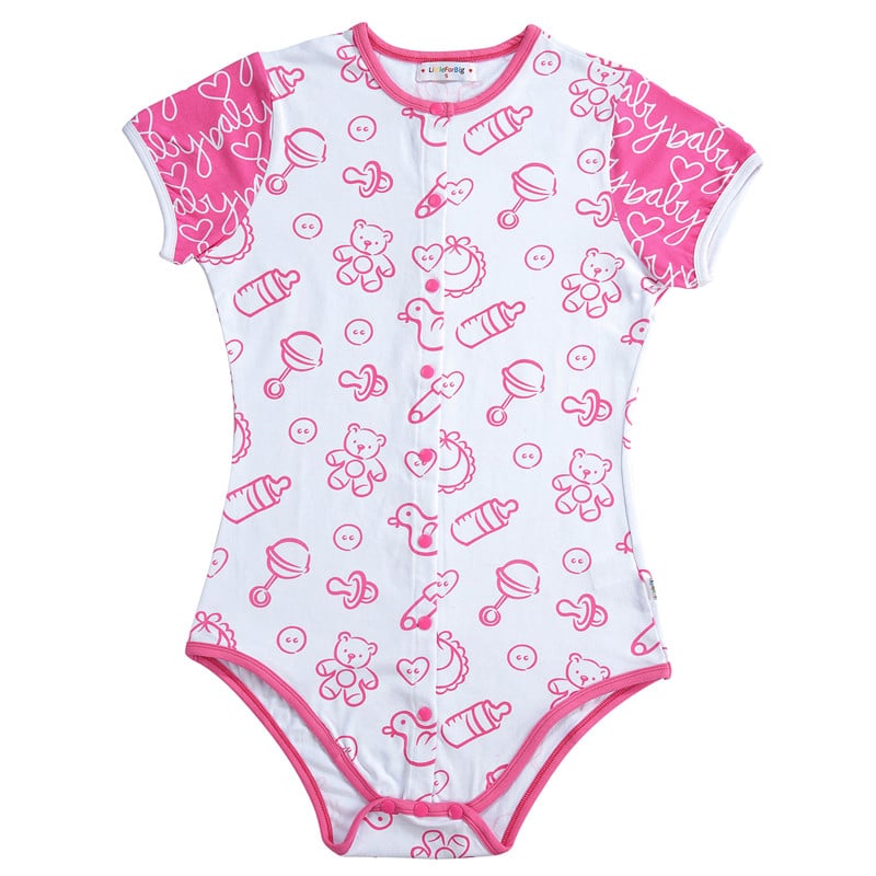 Nursery Front Snap Pink Onesie Bodysuit