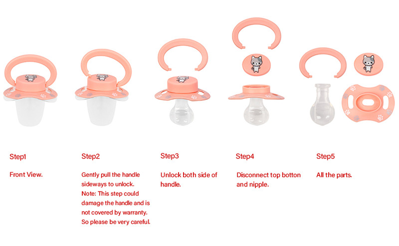 Kitty Pink & Puppy Blue Printed Pacifier Set