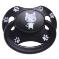 Kitty black & Puppy White Printed Pacifier Set