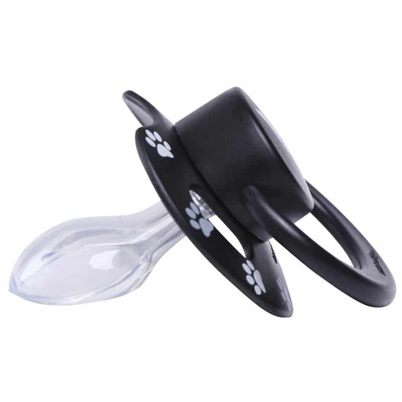 Kitty black & Puppy White Printed Pacifier Set
