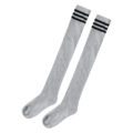 School Girl Knee High Socks- Grey & Black