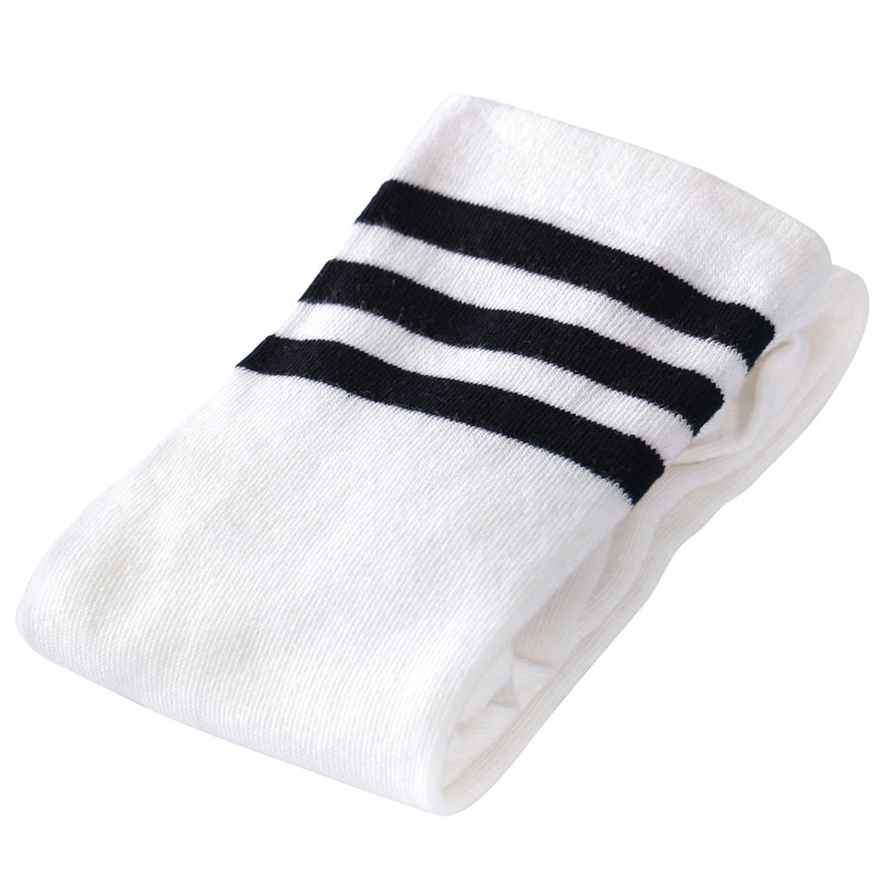 School Girl Knee High Socks- White & Navy