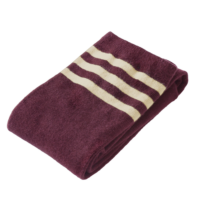 School Girl Knee High Socks- Red & Coffee