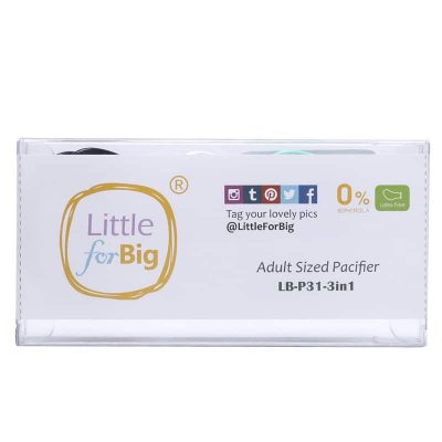 Generation 1 Adult Sized Pacifier 3 Pack-White, Green, Black