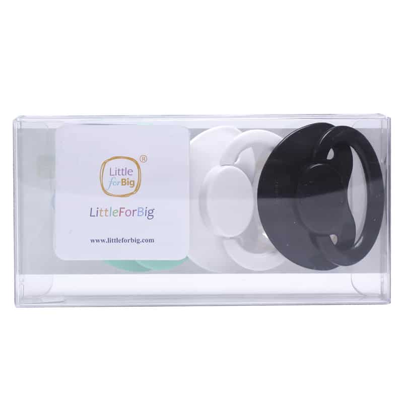 Generation 1 Adult Sized Pacifier 3 Pack-White, Green, Black