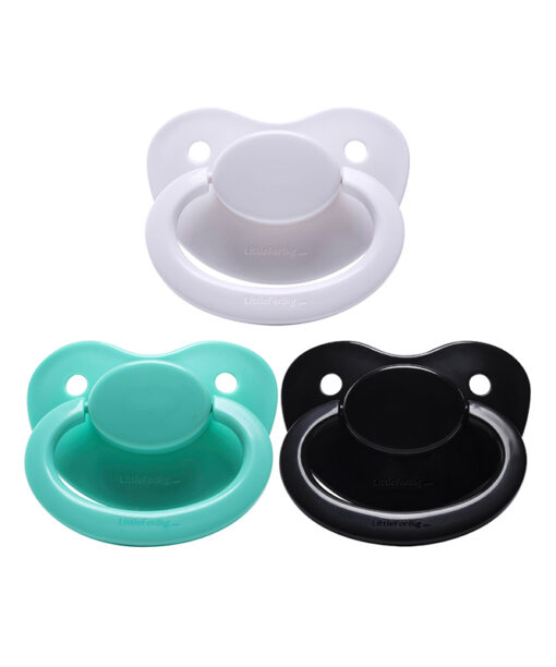 Generation 1 Adult Sized Pacifier 3 Pack-White, Green, Black
