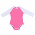 Baseball Reglan Sleeves Pink Onesie Bodysuit