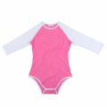 Baseball Reglan Sleeves Pink Onesie Bodysuit