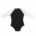 Baseball Reglan Sleeves Black Onesie Bodysuit