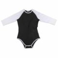 Baseball Reglan Sleeves Black Onesie Bodysuit