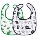 Green Dinosaurs & Halloween17 Bib Set