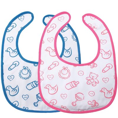 Nursery Pink&Blue Bib Set
