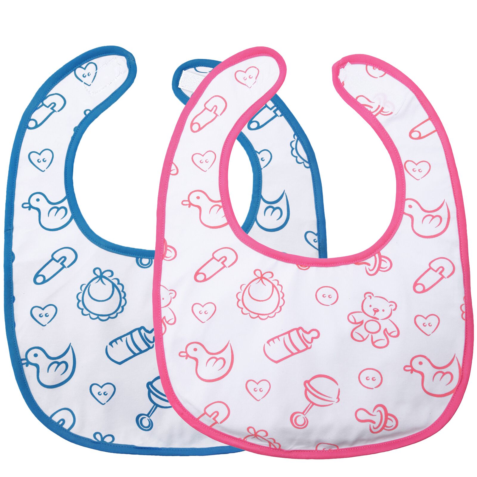 Nursery Pink&Blue Bib Set