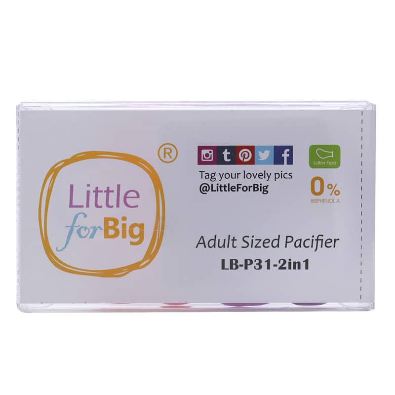 Night glow Adult Pacifier Pink and Purple Set