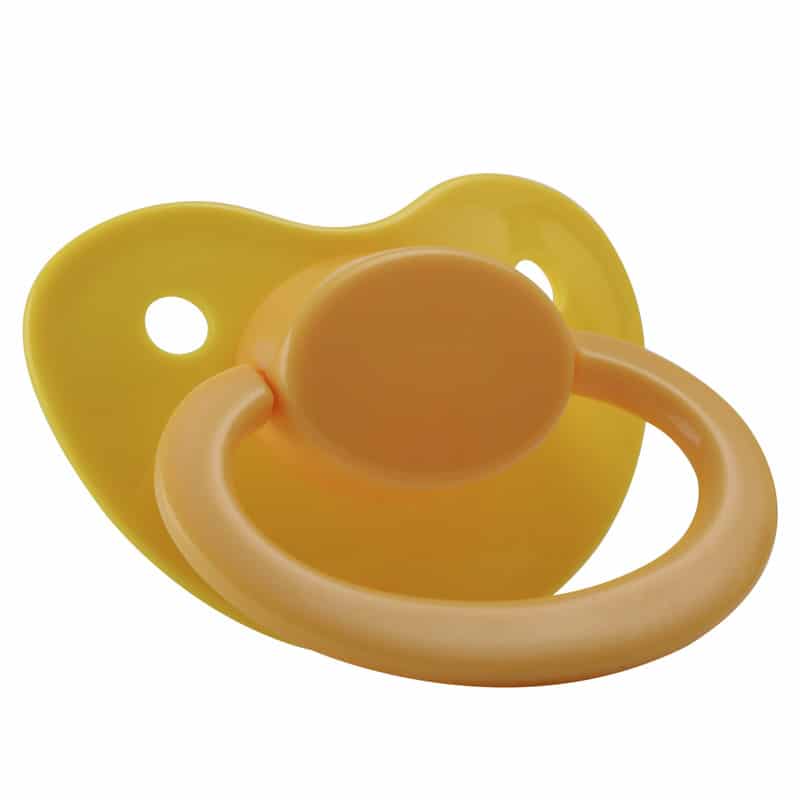 Night glow Adult Pacifier White and Yellow Set