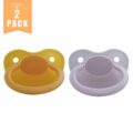 Night glow Adult Pacifier White and Yellow Set