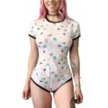 80&apos;s Theme Black Onesie Bodysuit