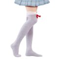 Littleforbig Cute Animal Coral Fleece Thigh High Long Socks 2 Pairs